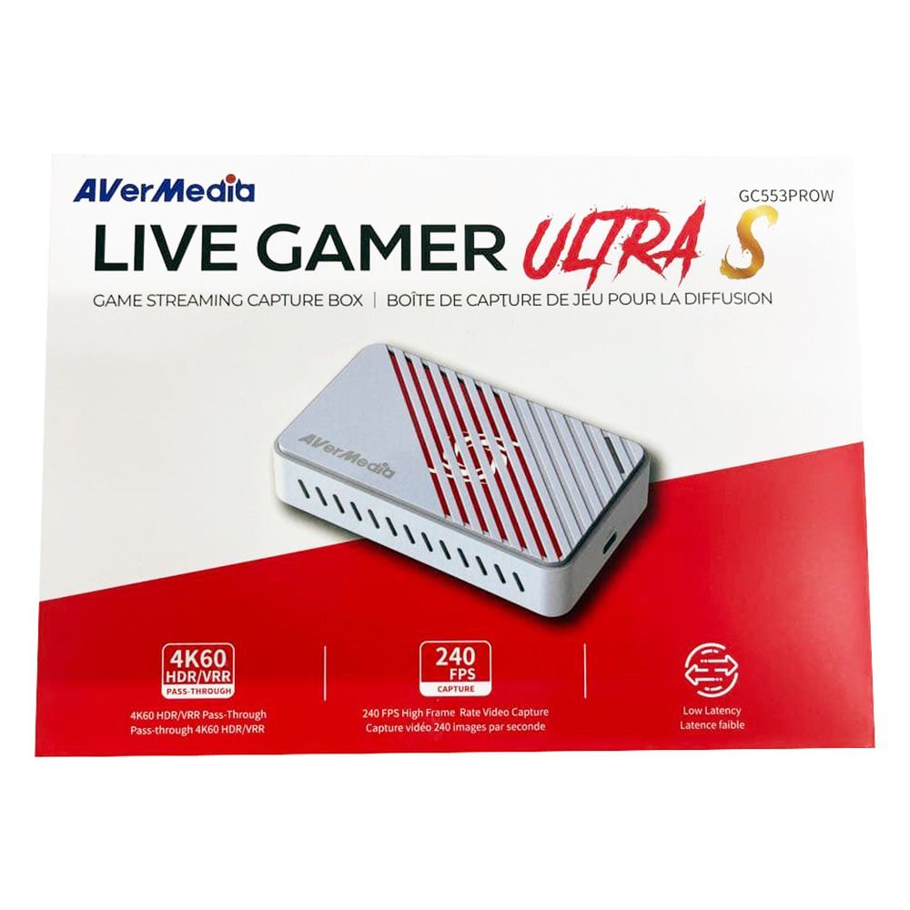 AVerMedia GC553Pro Live Gamer ULTRA S (White) Game Streaming 4K60 Capture Box