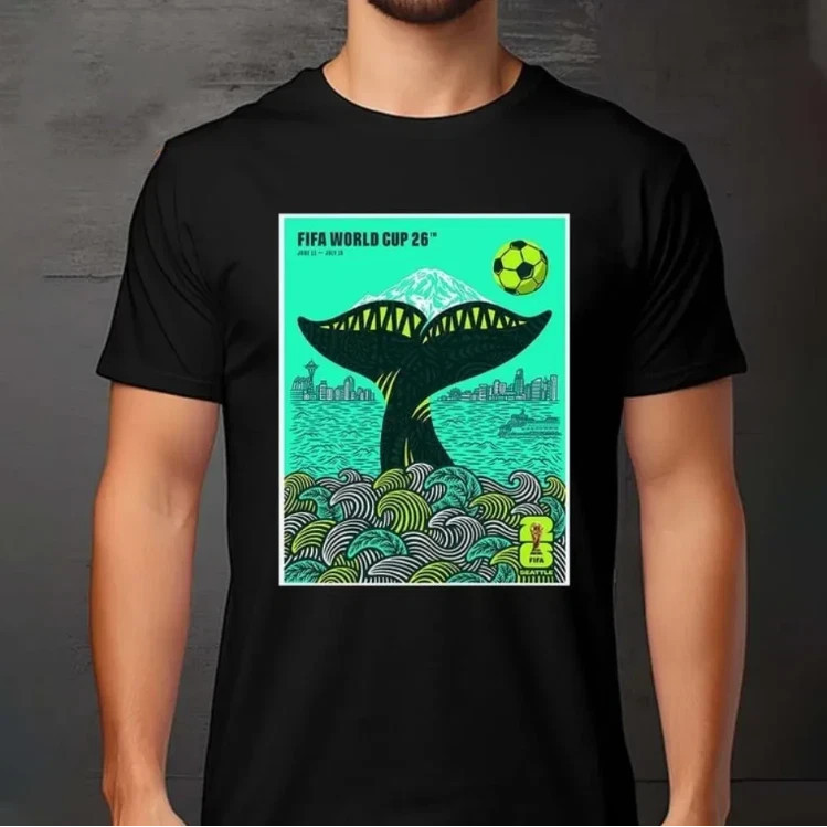 Fifa World Cup 2026 โปสเตอร์ซีตเทิล By Shogo Ota มิถุนายน 11-July 19 เสื้อยืด