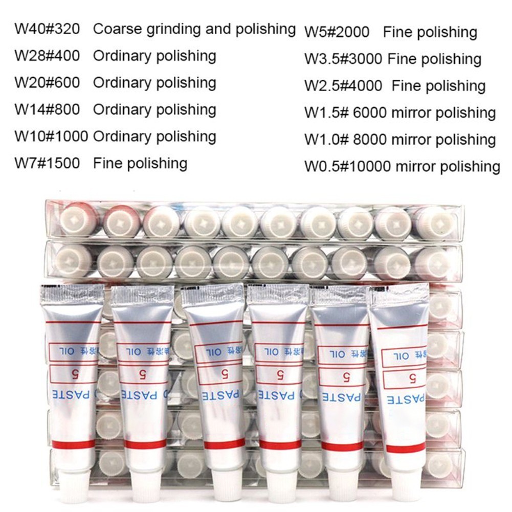 [ELT]Abrasive Paste 320-10000 Grit Glass Metal Grinding Lapping Paste Oily 5g