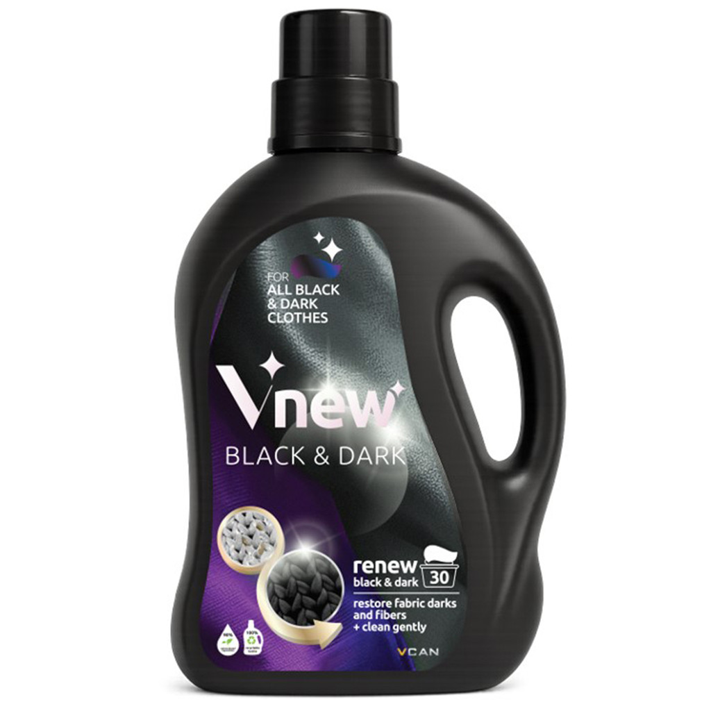 [0273978] Vnew Black & Dark Laundry Detergent 1500Ml วีนิว ผลิตภัณฑ์ซักผ้าสำหรับผ้าสีเข้มและผ้าสีดำ