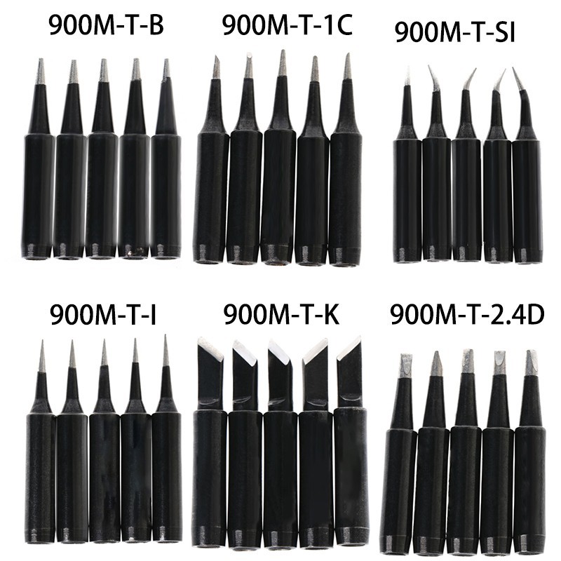 ❤[รายการสุดฮอต]❤5PCS Solder หัวแร้งเคล็ดลับ 900M-T สําหรับ Saike 936 8552d+ 909D