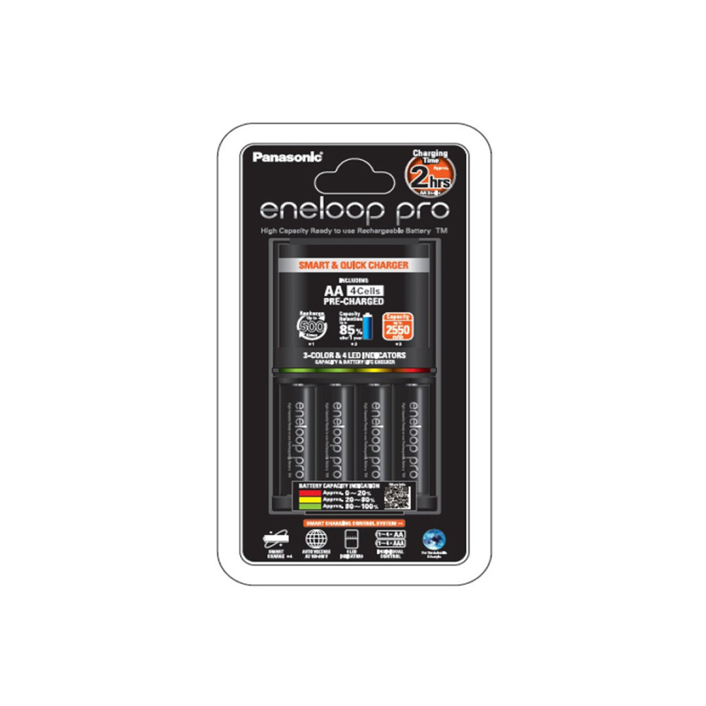 ชุดเครื่องชาร์จเร็วและถ่านชาร์จ Panasonic eneloop pro