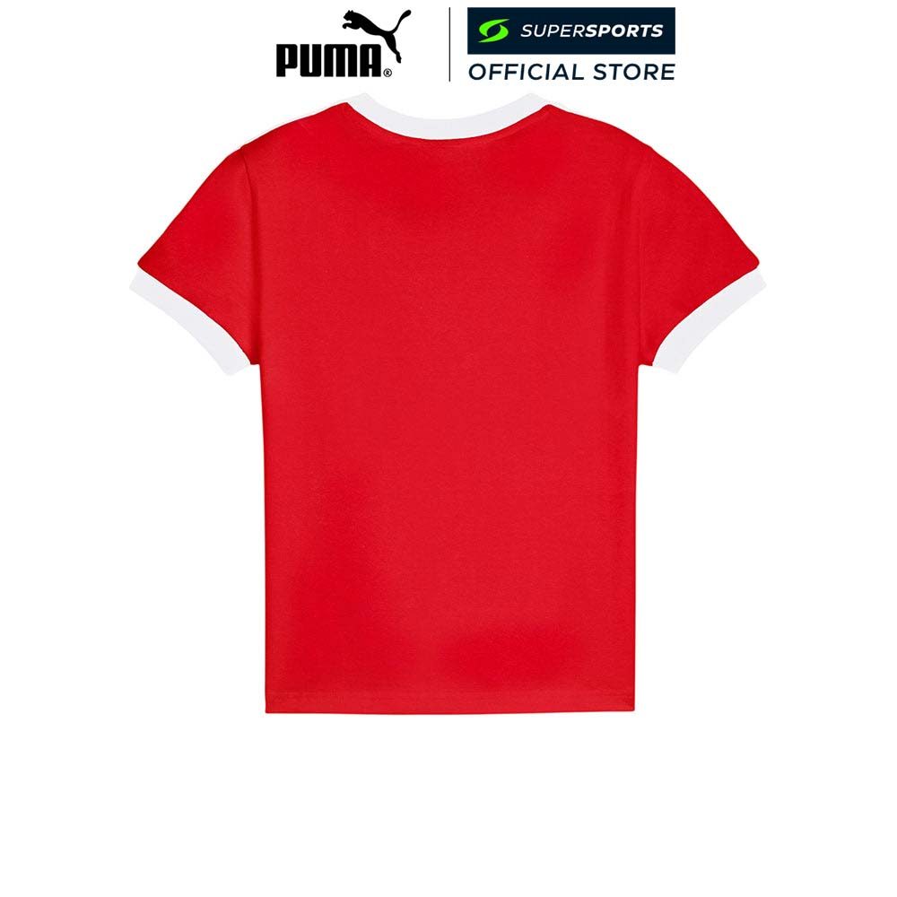 PUMA T7 Slim เสื้อยืดผู้หญิง สีแดง — صورة 4