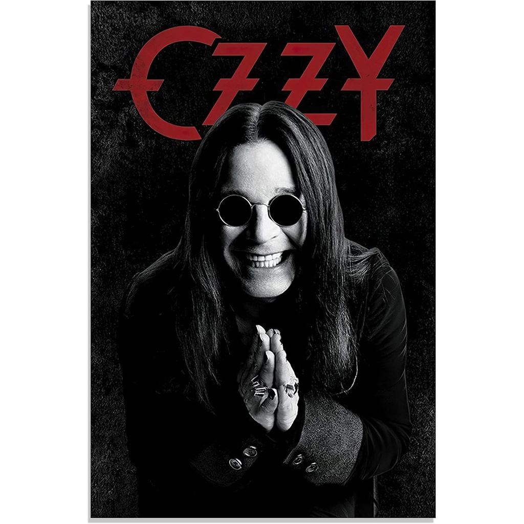 Ozzy Osbourne โปสเตอร์เพลงโปสเตอร์ Wall Art ผ้าใบสําหรับตกแต่งสํานักงาน Unframed X