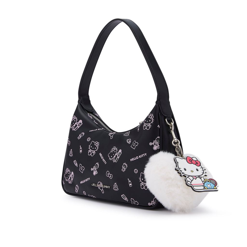 JELLY BUNNY × Hello Kitty حقيبة كتف DO-RE — أسود مطبوع — صورة 3