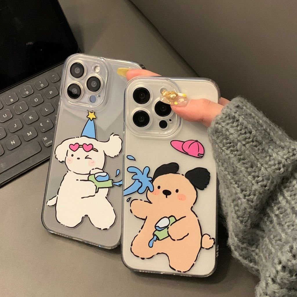 น่ารักคู่สาวสุนัขกรณีRedmiหมายเหตุ15 Pro + 5G 13 4G 9S 10S 8 9 10 Proหมายเหตุ11S 12 Pro Plusหมายเหตุ