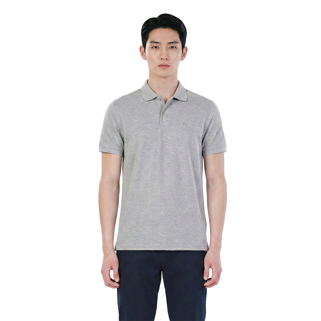 John Henry เสื้อโปโลผู้ชาย ทรงเข้ารูป รุ่น JH S426MPLSM16 - สีเทาท็อปดาย