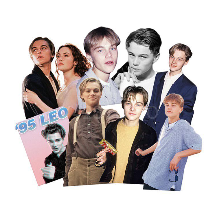 Leonardo DiCaprio สติ๊กเกอร์ PVC กันน้ํา – Iconic Hollywood Celebrity Decal สําหรับแล็ปท็อปและขวดน้ํ