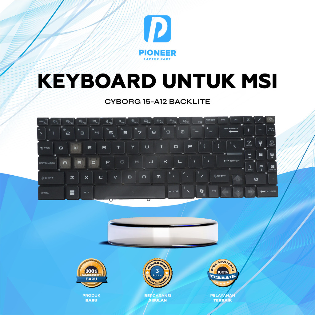 คีย์บอร์ดสําหรับ MSI Cyborg 15-A12 Backlite