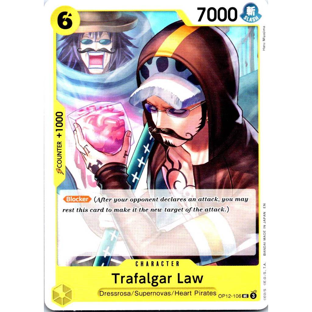 การ์ดวันพีช Trafalgar Law (106) OP12-106 Legacy of the Master ภาษาอังกฤษ สภาพ NM