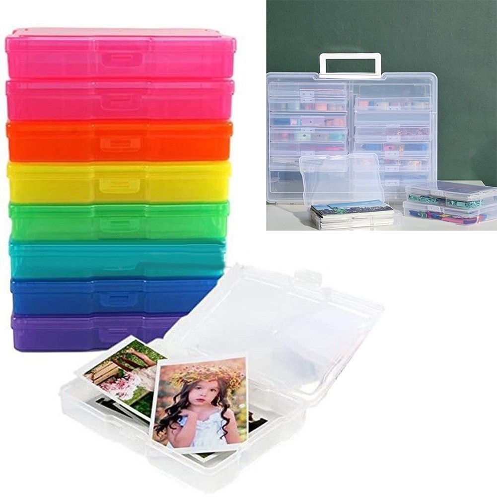 [AMANDA] กล่องเก็บภาพ 4x6 Photograph Picture Album Organiser Craft Container