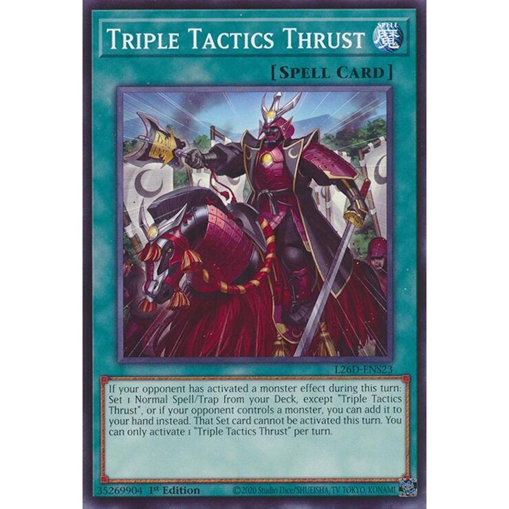 [ การ์ด Yugioh ของแท้ ] Triple Tactics Thrust - L26D-ENS23/L26D-ENX24 - ทั่วไป