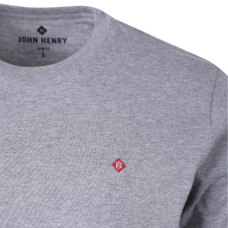 John Henry เสื้อยืดผู้ชาย ทรงเข้ารูป รุ่น JH S526MTSSM15 - สีเทาท็อปดาย