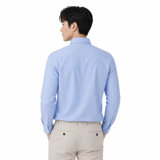 John Henry เสื้อเชิ้ตผู้ชายแขนยาว ทรงเข้ารูป รุ่น JH S426MSLSM14 - สีฟ้า