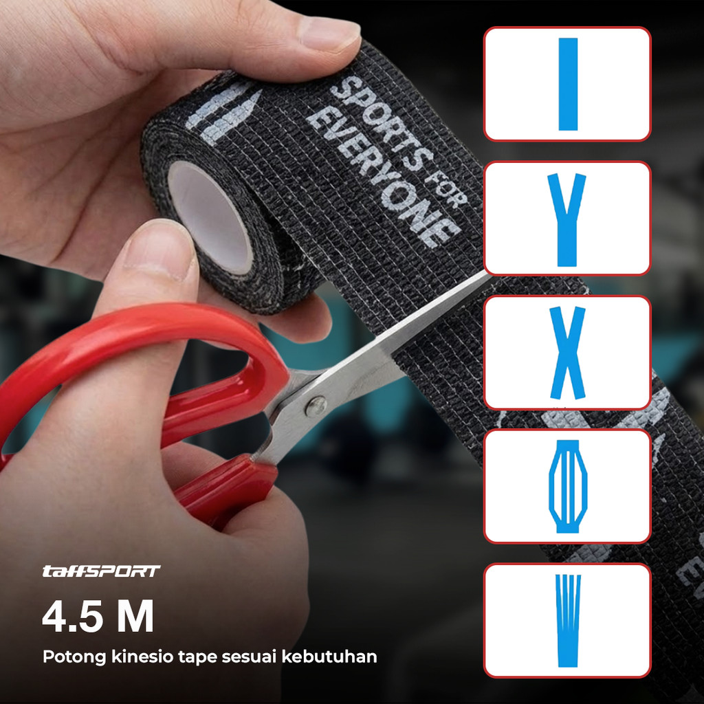 Taffsport Sport Cohesive Bandage Elastic Self Adhesive Bandage 5Cmx4.5M - C103