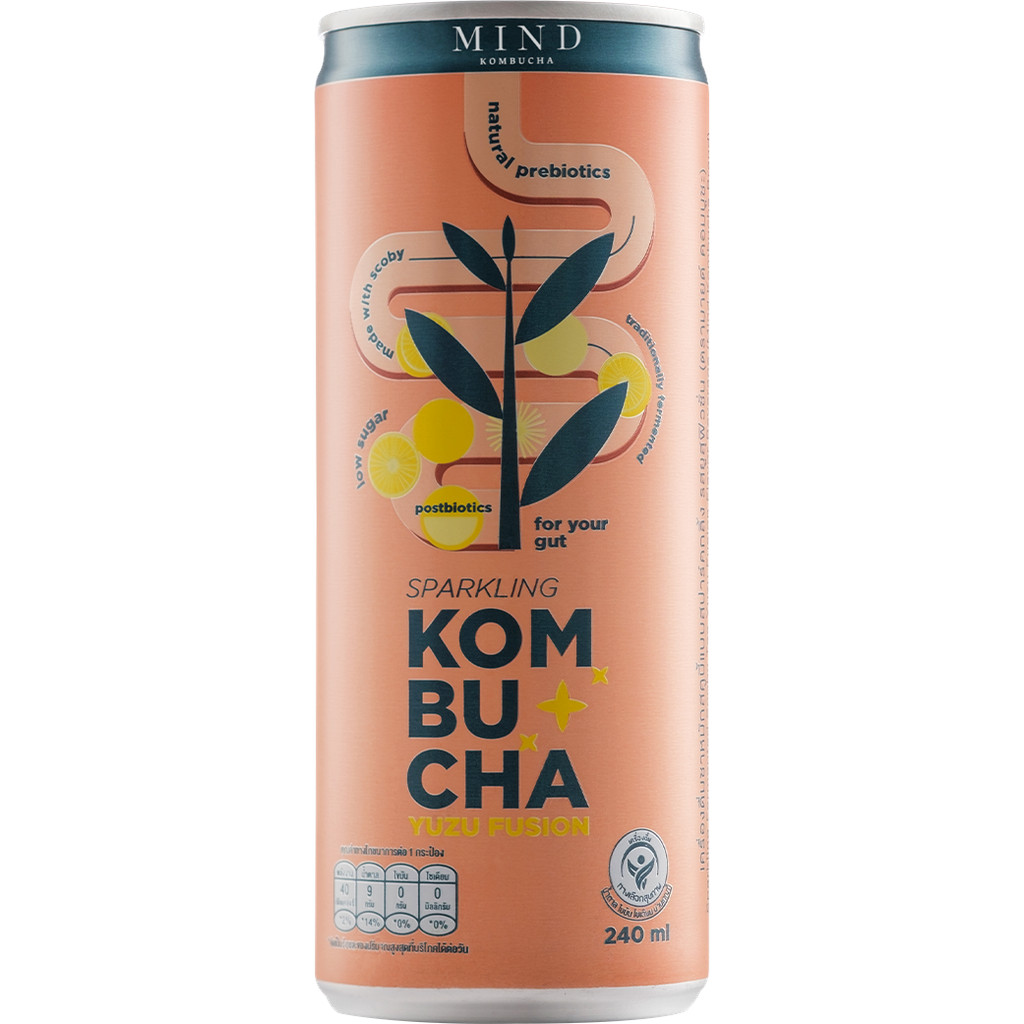 [0254847] Kombucha Sparkling Yusu Fusion 240Ml คอมบูชา สปาร์คกลิ้ง รสยูซุ 240 มล.