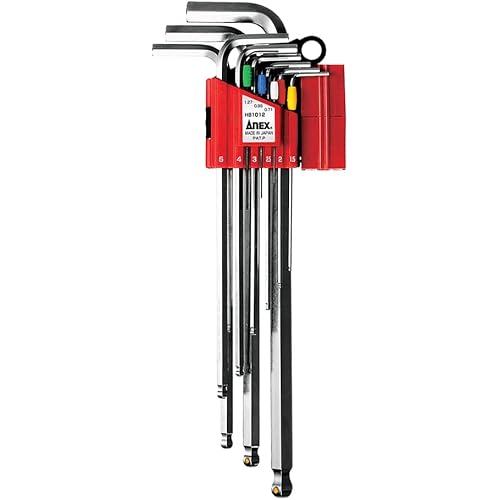 ANEX Wrench Ball Point with Mag Catch Holder, set of 12 0.71/0.89/1.27/1.5/2/2/2.5/3/4/5/6/8/10mm HB