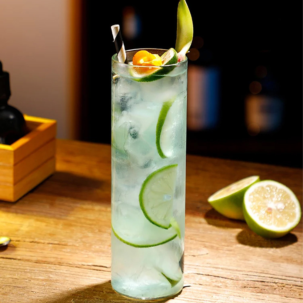 One Two Cups Aesthetic Glass Coffee Tea Thin Straight Glass - AR2