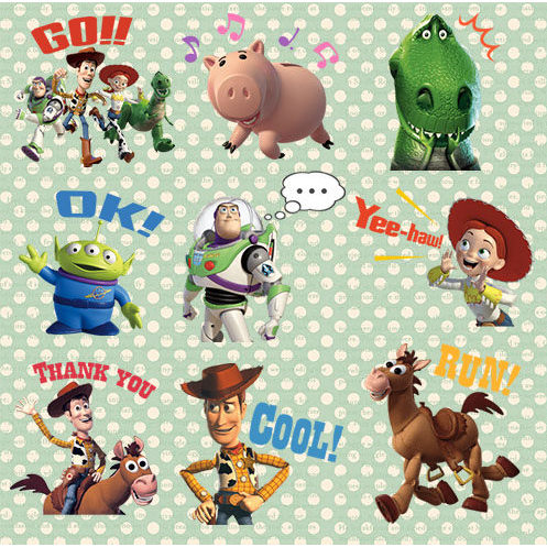 ชุดสติ๊กเกอร์ Disney Toy Story - Buzz Lightyear & Alien DIY Journaling Decals 40 ชิ้น