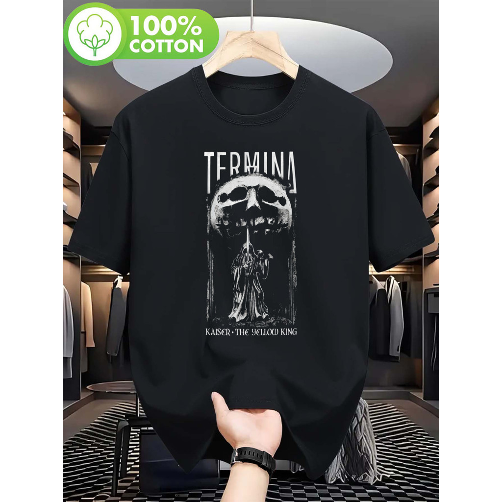 Fear And Hunger Termina Kaiser The Yellow King Gothic Horror Graphic T-Shirt - Black Vintage Washed 
