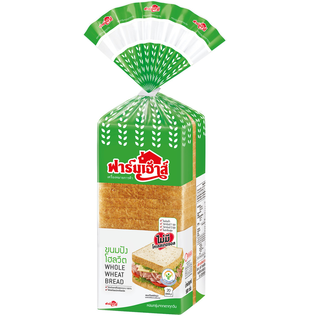 [8850123110436] Farmhouse Farmhouse Sliced Wholewheat 500 G