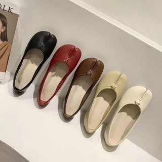 Light Land รองเท้าหนังนุ่มดีไซน์แยกนิ้ว ลุคน่ารักอ่อนโยนตัว เบอร์36-40 ปากตื้นพื้นราบ ส่งกรุงเทพฯ 023