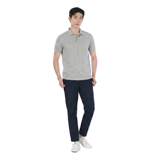 John Henry เสื้อโปโลผู้ชาย ทรงเข้ารูป รุ่น JH S426MPLSM16 - สีเทาท็อปดาย