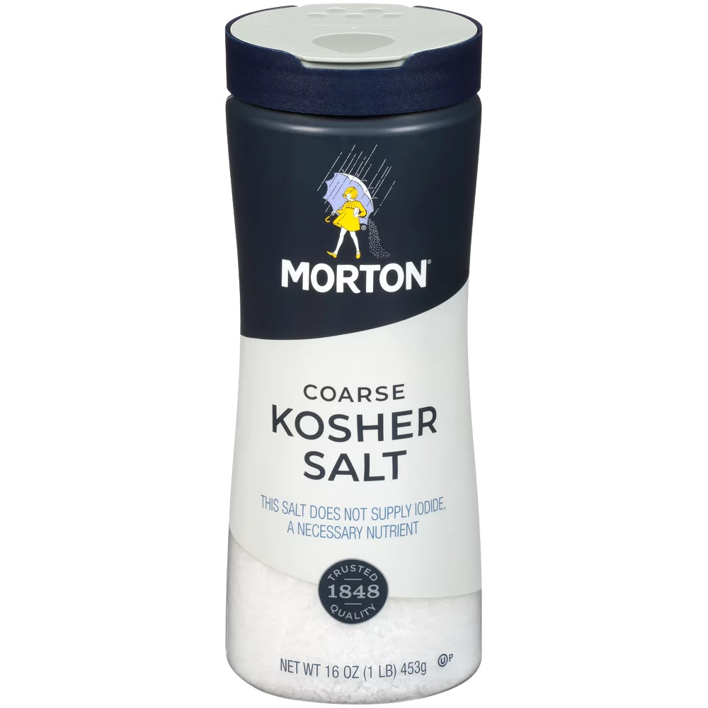 Morton Coarse Kosher Salt 16Oz. เกลือคอเชอร์ชนิดหยาบตรามอร์ตัน 16 ออนซ์