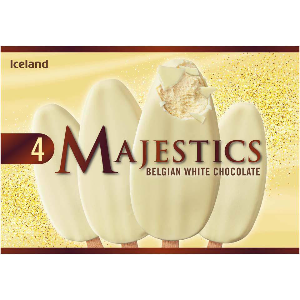 [5010482837495] Iceland Majestics Belgian White Choco 48 ไอซ์แลนด์ มาเจสติกส์ เบลเยียม ไวท์ช็อก (แพ็คสินค้าเก็บความเย็น)