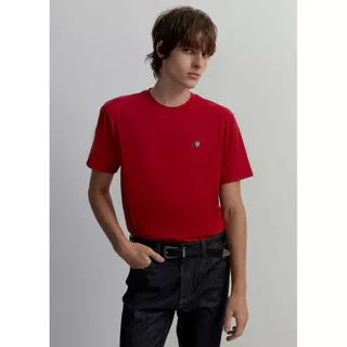 CPS เสื้อยืดคอกลมแต่งปิ๊กโลโก้ ผู้ชาย REGULAR-FIT CREWNECK TEE รุ่น C26WGMA125 (AW26#P1)