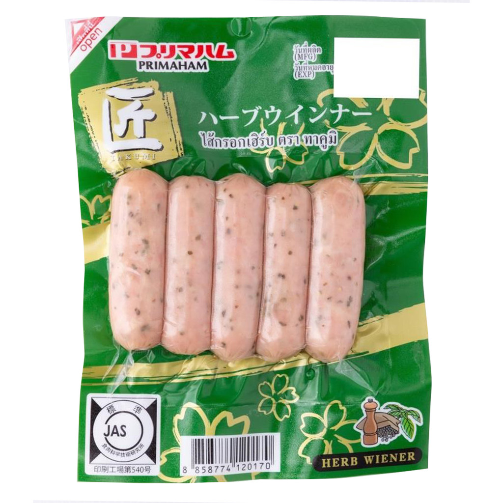 [8858774120170] Takumi Herb Wiener ทาคูมิ เฮิร์บ เวียนเนอร์ 100g