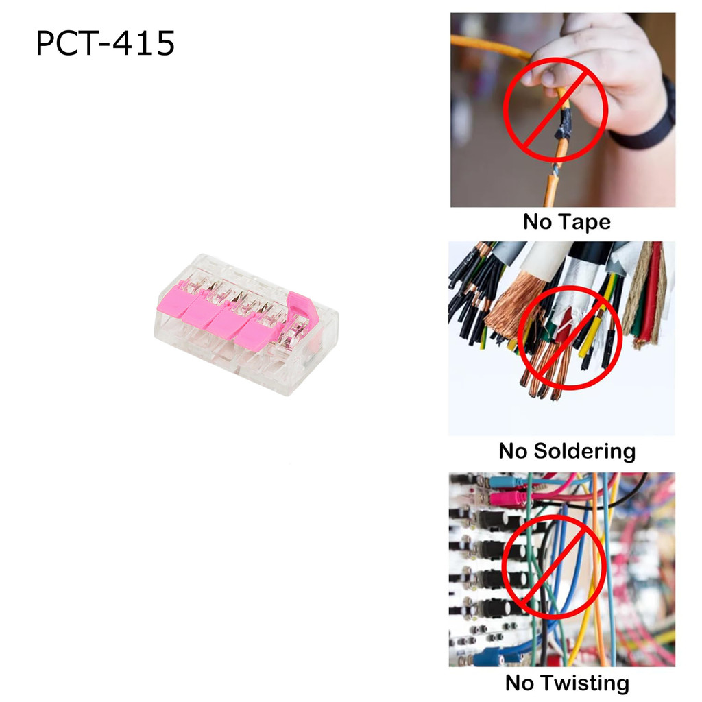 Carhg WAGO Terminal Block Connector Box สายไฟ 4/5 50 ชิ้น