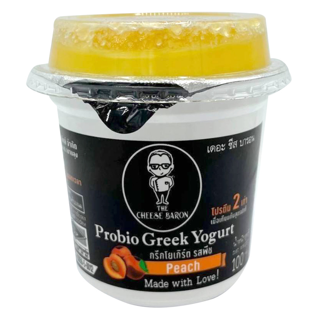 [0258961] The Cheese Baron Greek Yogurt Peach 100G เดอะ ชีส บารอน กรีนโยเกิร์ต รสพีช