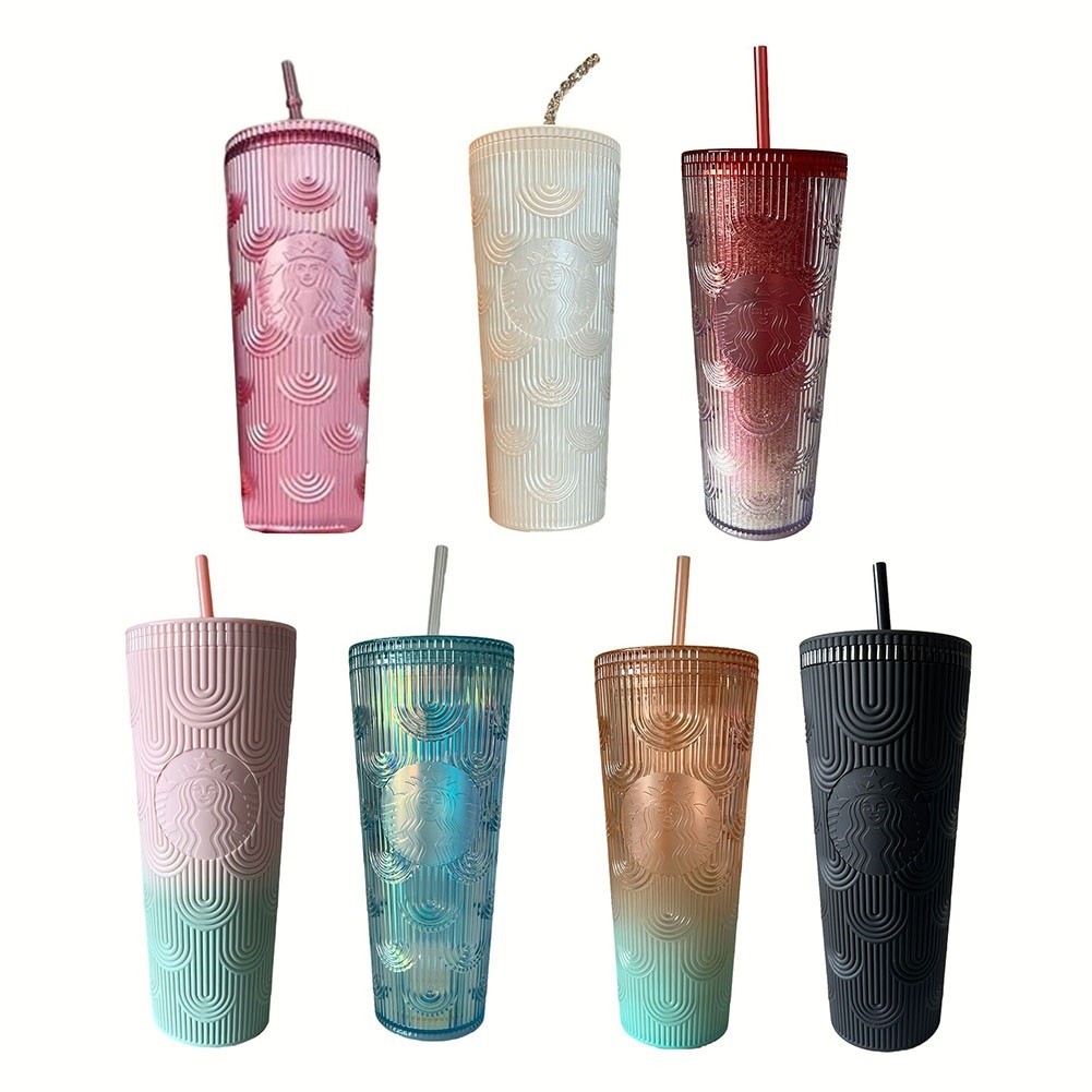 [HOT] สําหรับStarbucks Cup Siren Mermaid GoddessสําหรับAuroraถ้วยฟางความจุขนาดใหญ่ 700ml