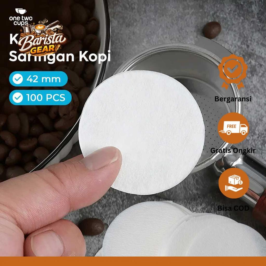 One Two Cups Coffee Filter Paper Moka Pot 100 ชิ้น - OJ1