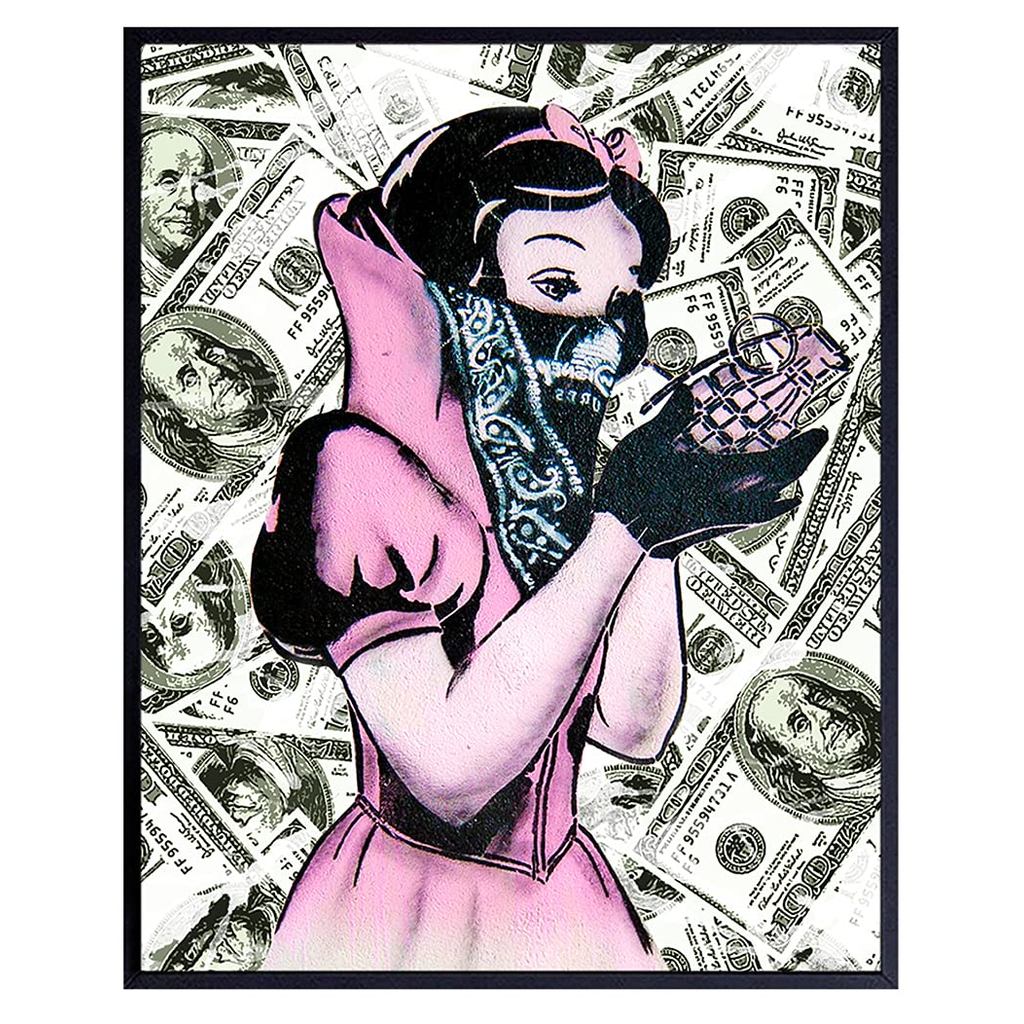 Banksy Wall Art โปสเตอร์ Graffiti Wall Art Urban Wall Art Graffiti Wall Decor ตกแต่งห้องของขวัญ Stre