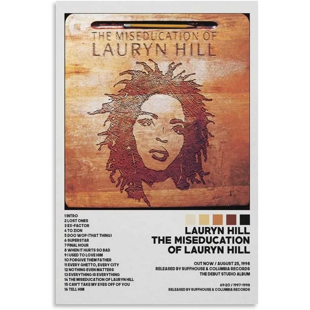 Lauryn Hill โปสเตอร์ Miseducation of Lauryn Hill โปสเตอร์อัลบั้มโปสเตอร์สําหรับห้องนอน Aesthetic Wal