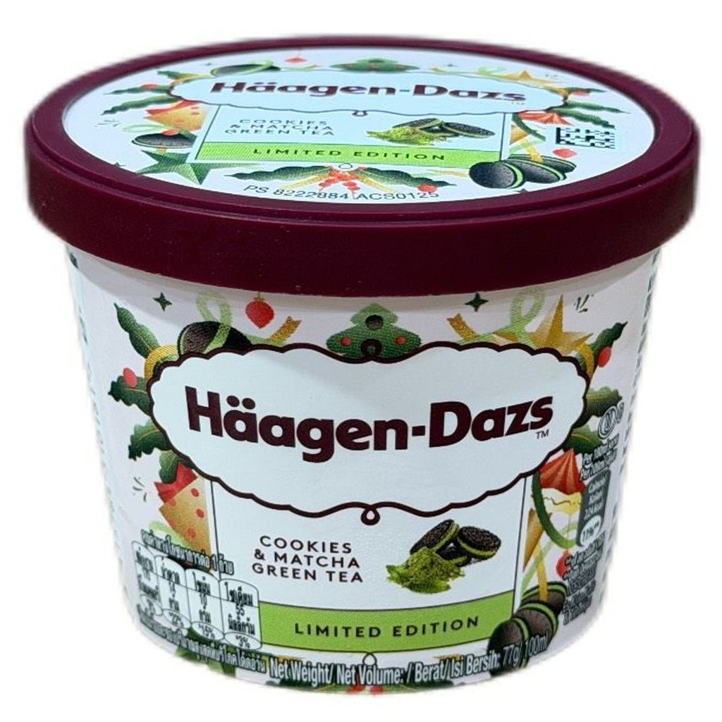 [3415584310181] Haagen-Dazs Cookies & Matcha Green Tea 100g (แพ็คสินค้าเก็บความเย็น)