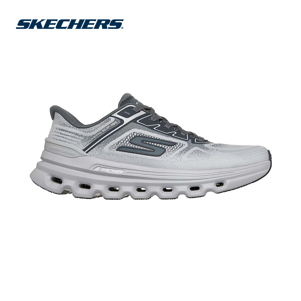 Skechers สเก็ตเชอร์ส รองเท้าวิ่งผู้ชาย Men Slip-Ins GOrun Glide-Step Arch Fit Running Shoes - 221120-GRY (latest)