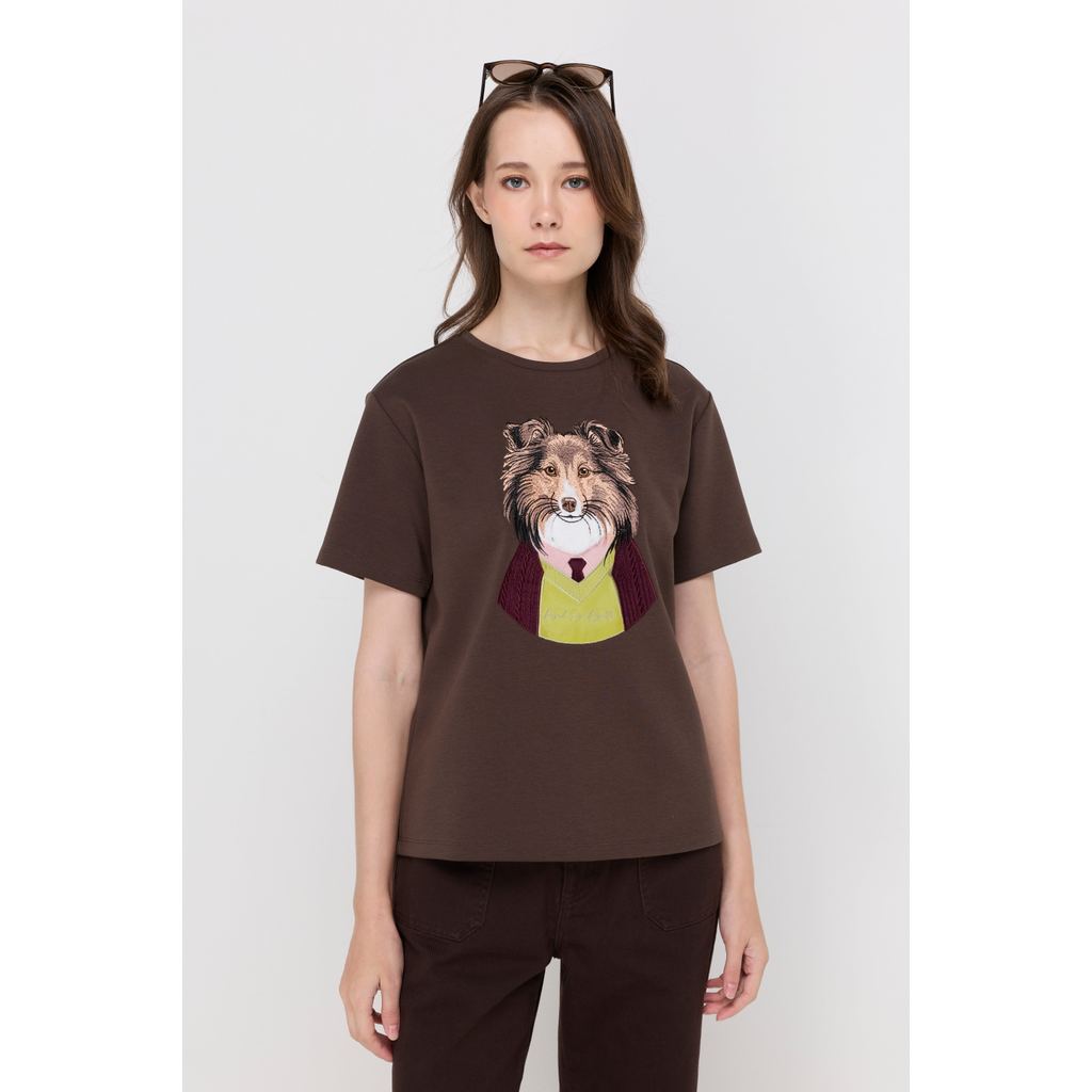 ROYAL IVY REGATTA - Heritage Collie Graphic T-Shirt Dark Brown เสื้อยืด (R26WGWA018) — صورة 3