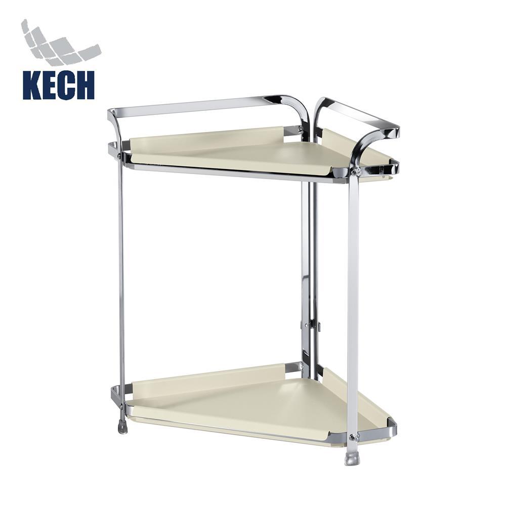 KECH ชั้นเข้ามุม 2 ชั้น  IVORY 26.5x26.5x37 ซม. จัดส่งโดย HomePro