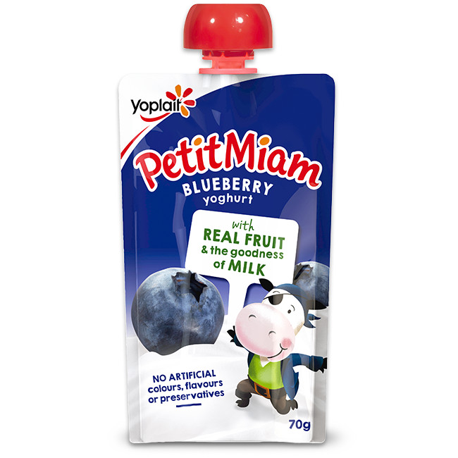 [0210726] Yoplait Petit Miam Squeezie Blueberry70 โยเพลท์ เปอติ มีอาม สควีซซี่ รสบลูเบอร์รี่