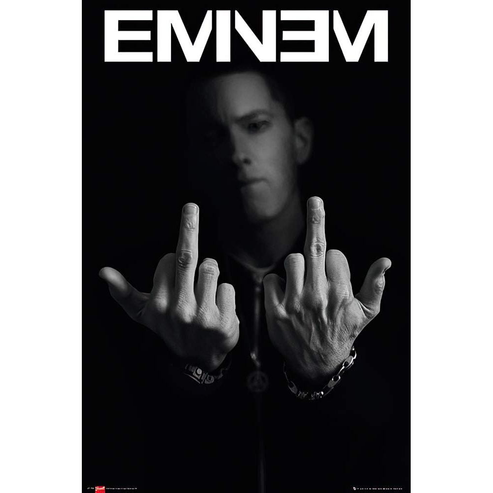 โปสเตอร์ Eminem Music/Personality (Fingers/Flipping The Bird) (ขนาด 24" x 36")