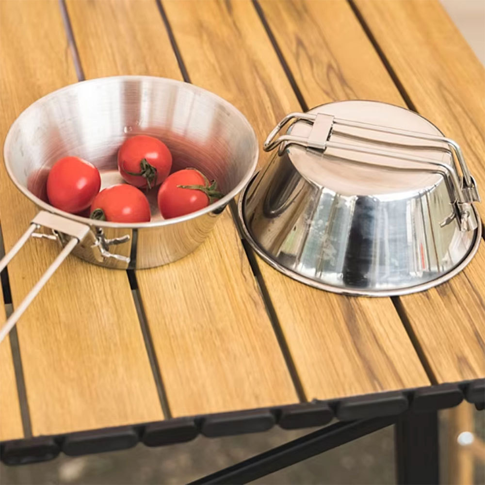 TaffiHOME Outdoor Camping Nesting Cooking ชามสแตนเลส 270ml - DS-310