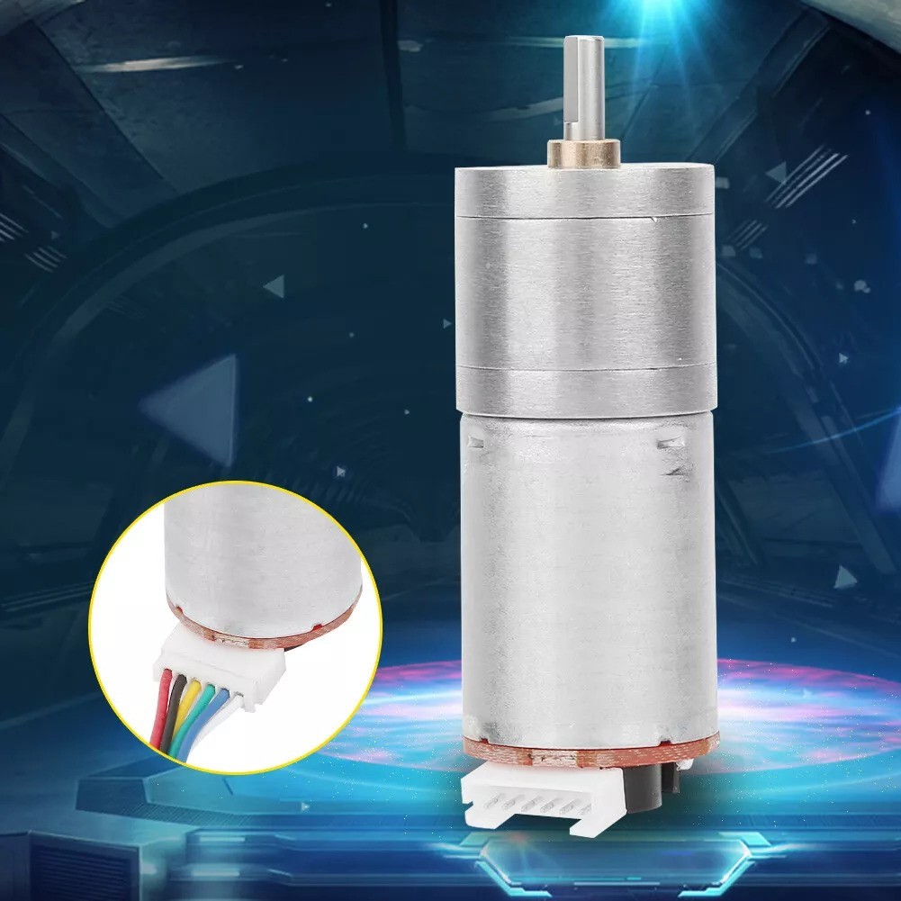 [KFG]GA25-370 DC12V Encoder Gear Motor มอเตอร์ลดความเร็วสําหรับหุ่นยนต์รถเครื่องยนต์ของเล่น