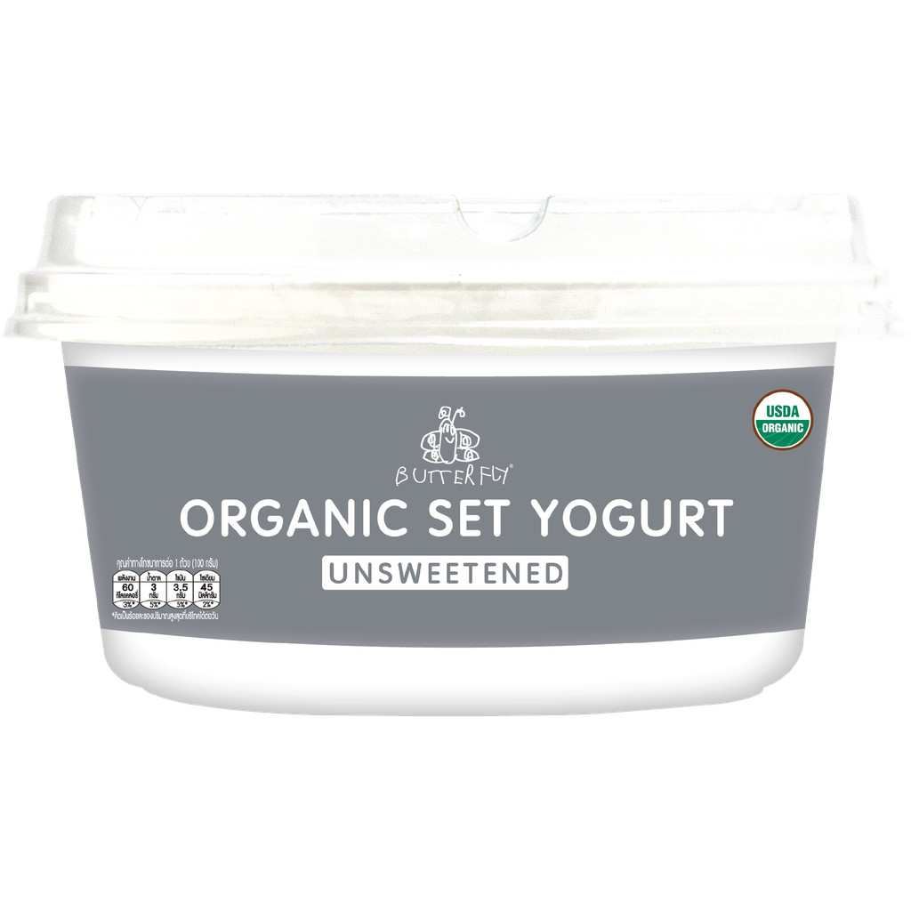 [8858911200338] Butterfly Organic Yogurt No Sugar บัตเตอร์ฟลาย ออร์แกนิค โยเกิร์ต สูตรไม่เติมน้ำตาล