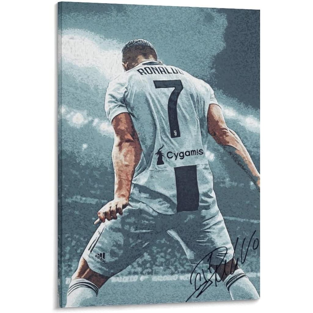 ฟุตบอล Star โปสเตอร์-cristiano Ronaldo ผ้าใบโปสเตอร์-สําหรับห้องนอนเด็กฟุตบอล Room Gym Wall Decor-ขอ
