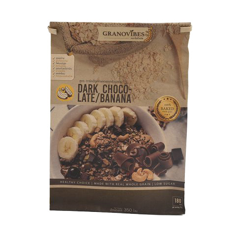 [8853282000877] Granovibes Chocolate & Banana Granola 350g