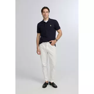 CC DOUBLE O SHORT SLEEVE PIQUE POLO SHIRT ผู้ชาย เสื้อโปโลแขนสั้นผ้าปิเก้ปักนก รุ่น O26WGMA027 (AW26 #P1)