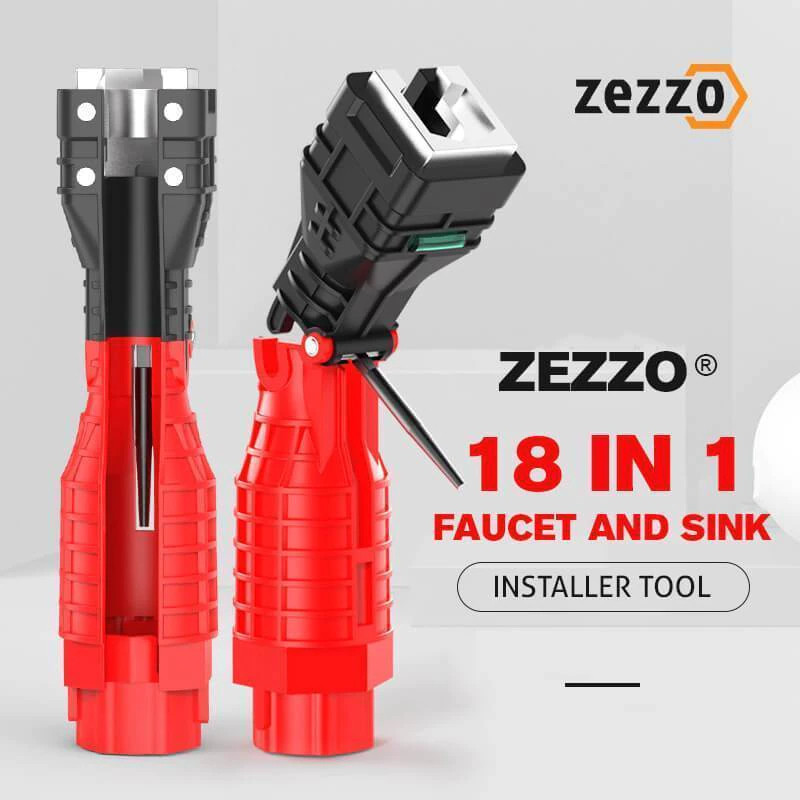 ZEZZO ประแจติดตั้งอ่างล้างจานก๊อกน้ํา 18in1 - ZZ338